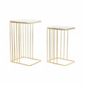 Set of 2 small tables DKD Home Decor Golden 45,4 x 37,5 x 73 cm