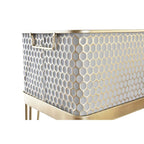 Set of planters DKD Home Decor Grey Golden Metal Arab (40,5 x 31 x 76