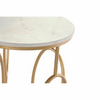Set of 2 small tables DKD Home Decor White Golden 38 x 38 x 60 cm