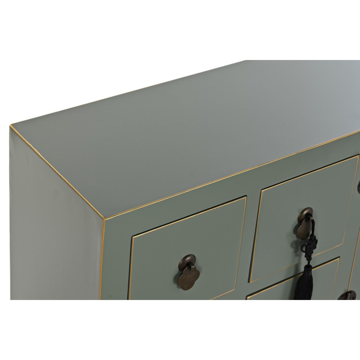 TV furniture DKD Home Decor White Black Green Golden Metal Fir MDF