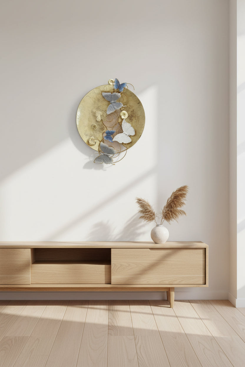 Wall Decoration DKD Home Decor Golden Metal Butterflies (59 x 8,3 x 49