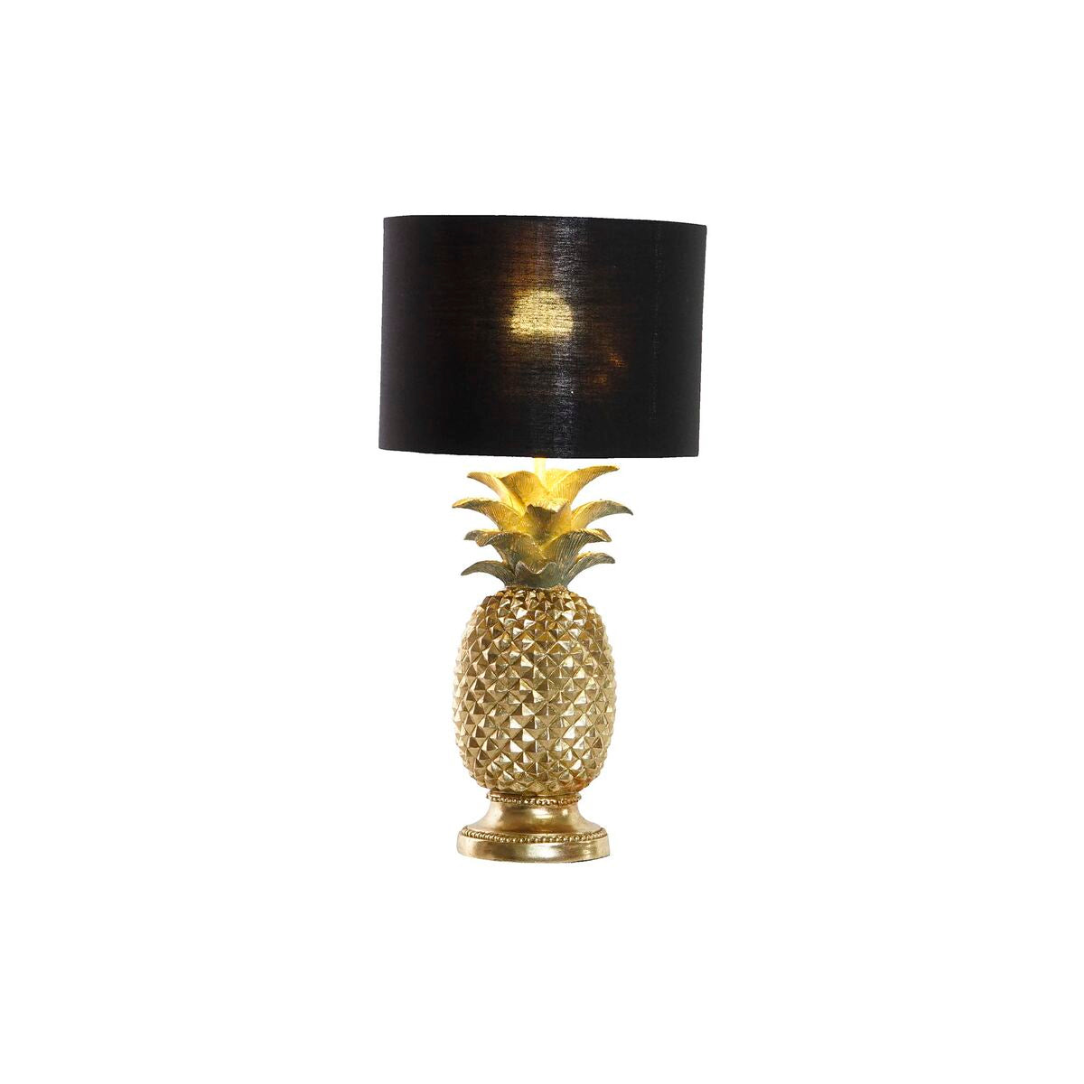 Desk lamp DKD Home Decor Pineapple Black Golden Polyester Resin 50 W