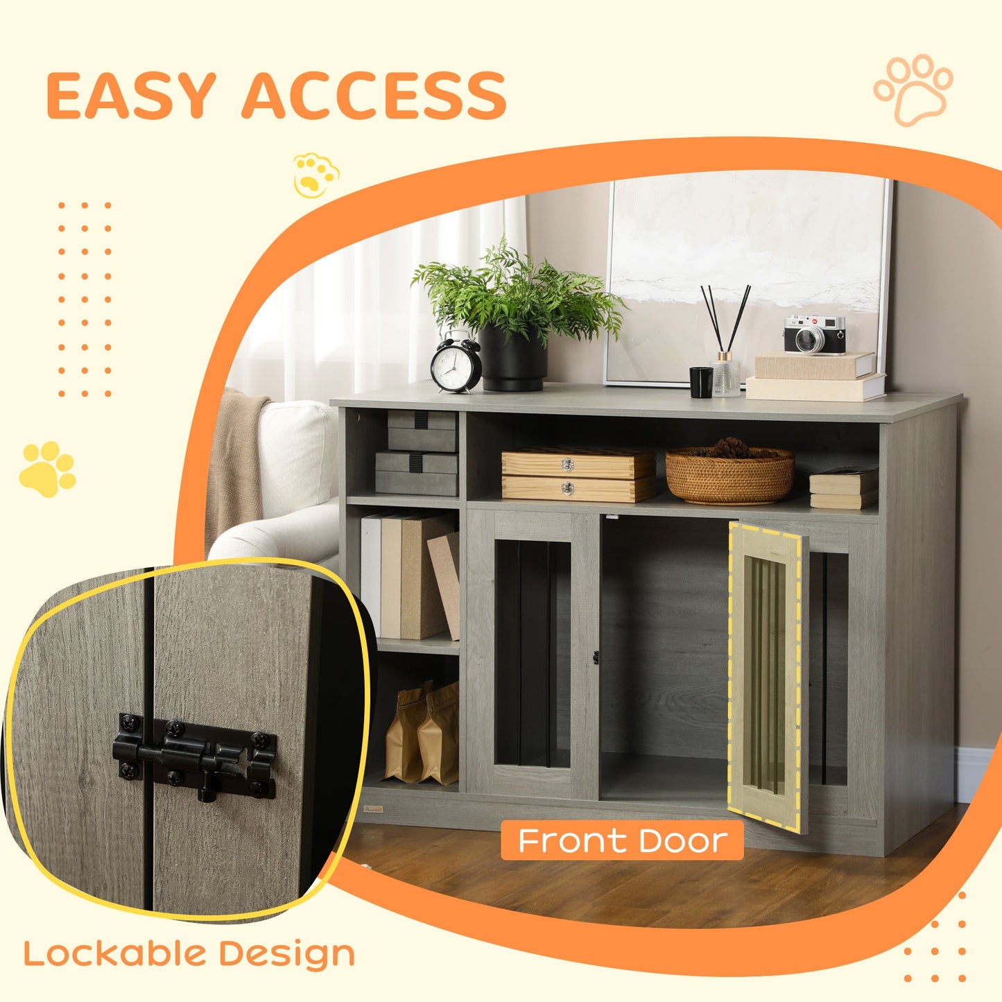 47" Dog Crate Furniture with Storage