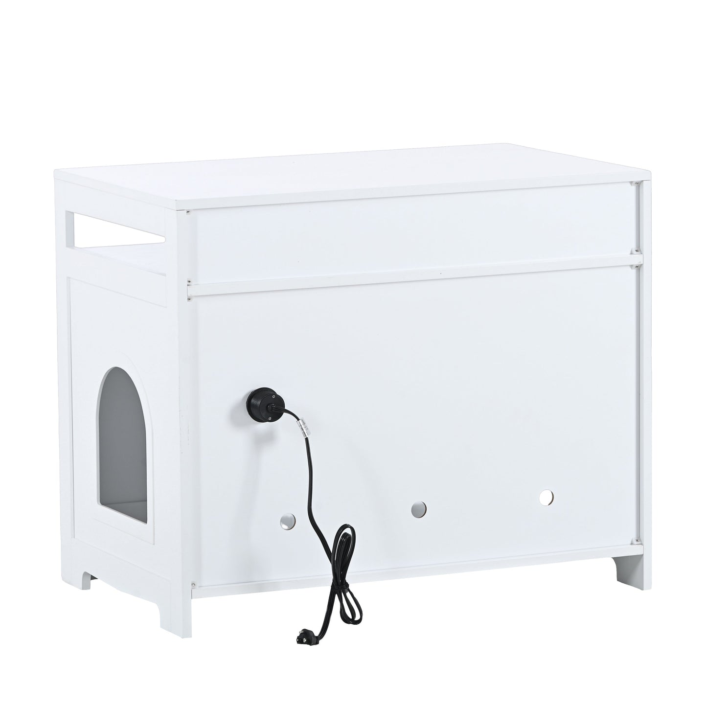 Hidden Cat Litter Box Furniture with Storage Bench , Wooden Pet House