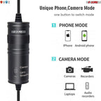 5Core Lavalier Microphone Clip On Professional Grade 3.5mm Lav Lapel