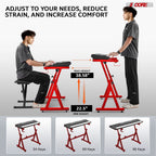 5Core Keyboard Stand Z Style Heavy Duty Sturdy Piano Riser Height