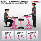 5Core Keyboard Stand Z Style Heavy Duty Sturdy Piano Riser Height