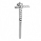 DA145 - High polished (no plating) Stainless Steel Ring with AAA Grade