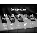 Alpha 88 Keys Electronic Piano Keyboard Digital Electric w/ Stand