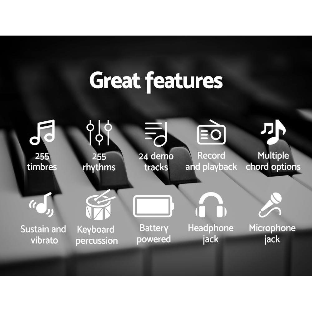 Alpha 61 Keys Electronic Piano Keyboard Digital Electric w/ Stand