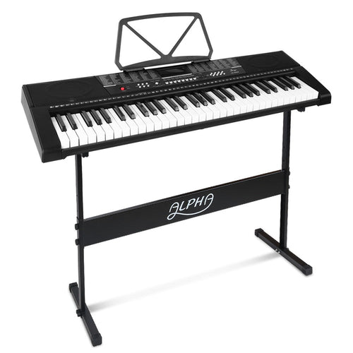 Alpha 61 Keys Electronic Piano Keyboard Digital Electric w/ Stand