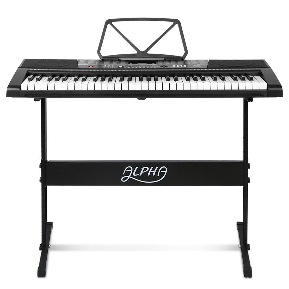 Alpha 61 Keys Electronic Piano Keyboard Digital Electric w/ Stand