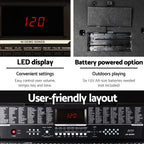 Alpha 61 Keys Electronic Piano Keyboard Digital Electric w/ Stand