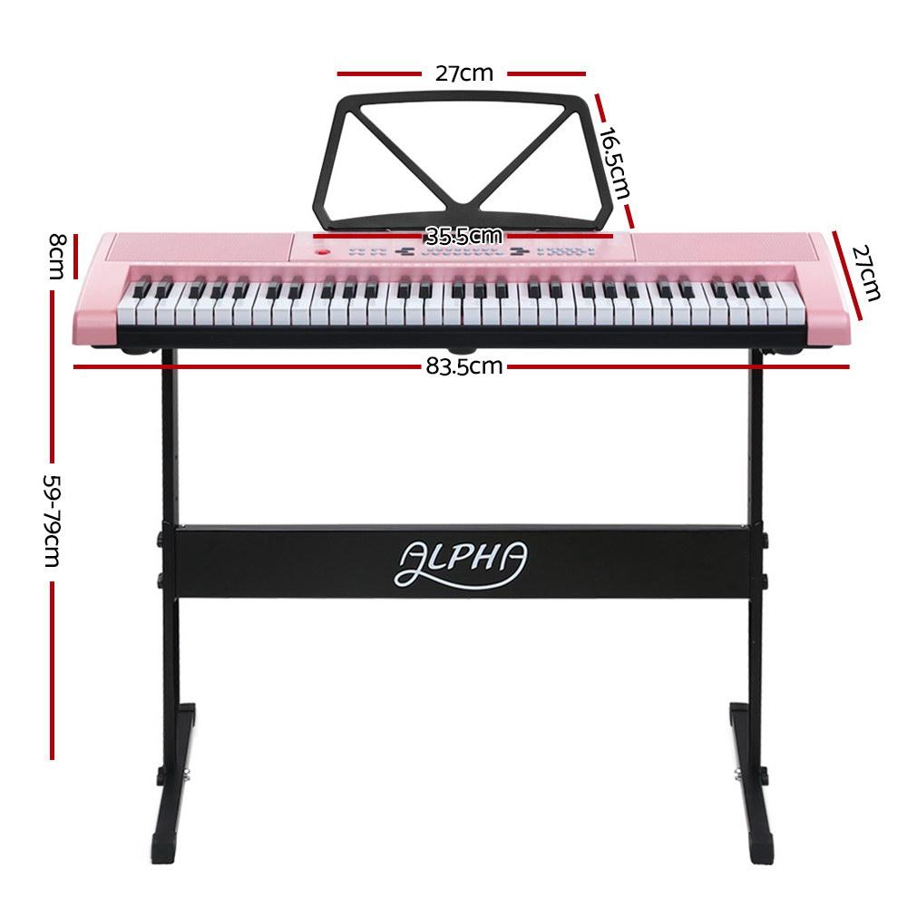 Alpha 61 Keys Electronic Piano Keyboard Digital Electric w/ Stand