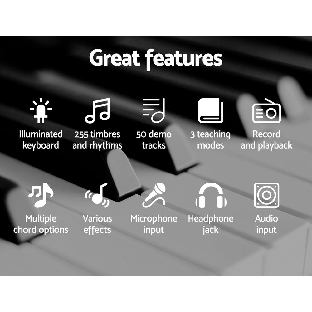 Alpha 61 Keys Electronic Piano Keyboard Digital Electric w/ Stand