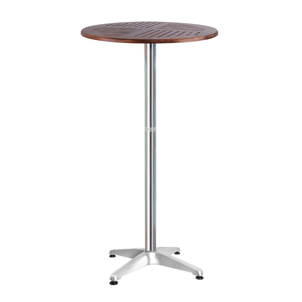 Outdoor Bar Table Furniture Wooden Cafe Table Aluminium Adjustable