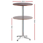 Outdoor Bar Table Furniture Wooden Cafe Table Aluminium Adjustable