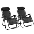 Gardeon Set of 2 Zero Gravity Chairs Reclining Outdoor Furniture Sun