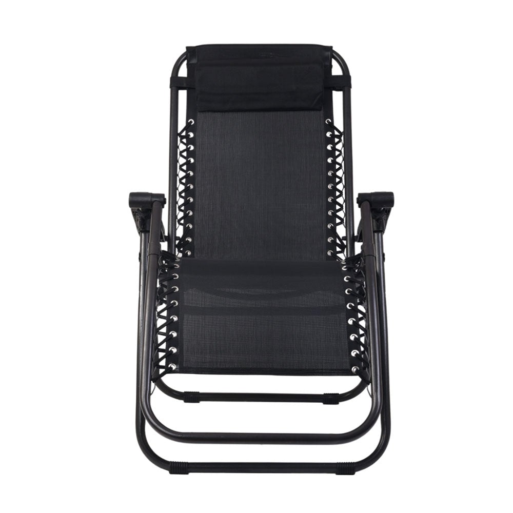 Gardeon Set of 2 Zero Gravity Chairs Reclining Outdoor Furniture Sun