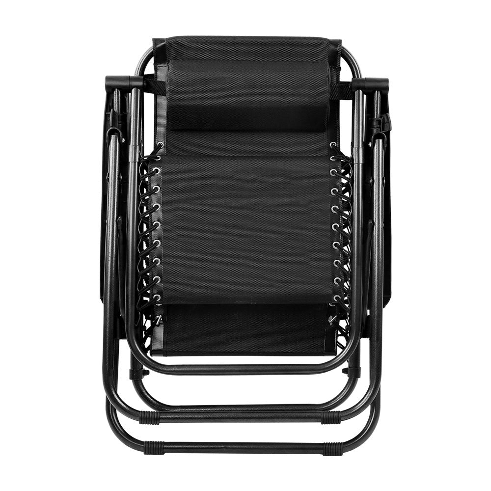 Gardeon Set of 2 Zero Gravity Chairs Reclining Outdoor Furniture Sun
