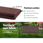 Gardeon Outdoor Swing Chair Garden Chair Bench Furniture Canopy 3