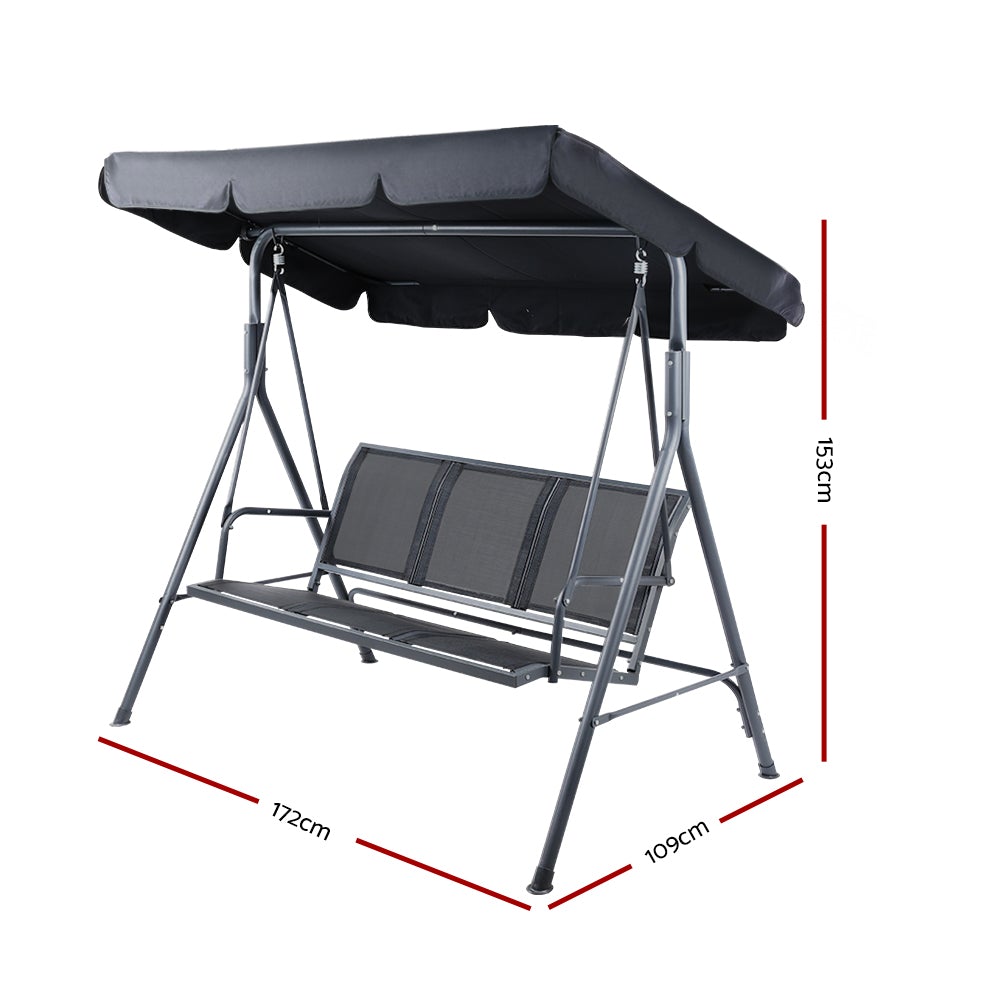 Swing Chair Outdoor Furniture Hanging Chairs Hammock 3 Seater Canopy