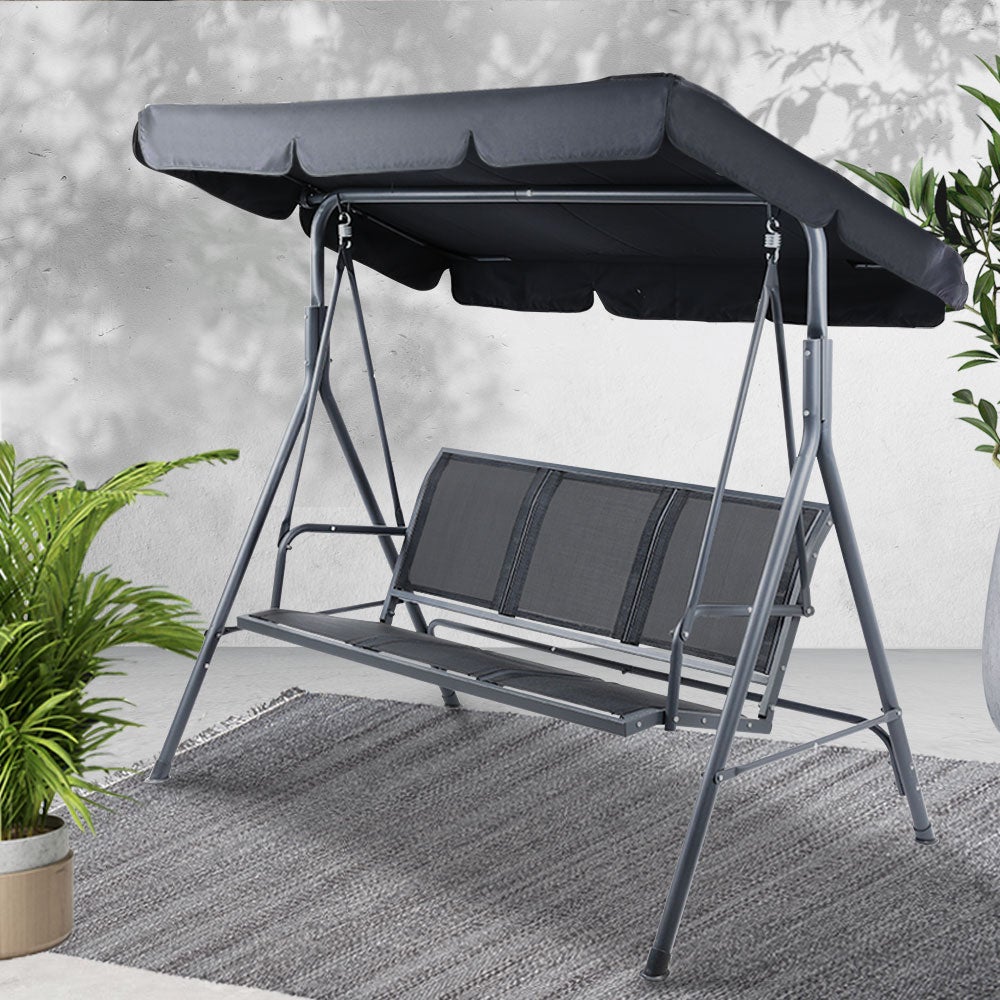 Swing Chair Outdoor Furniture Hanging Chairs Hammock 3 Seater Canopy