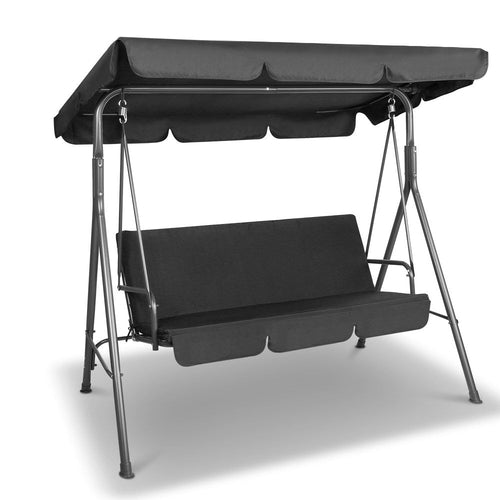 Gardeon Outdoor Swing Chair Garden Chair Bench Furniture Canopy 3