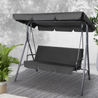 Gardeon Outdoor Swing Chair Garden Chair Bench Furniture Canopy 3
