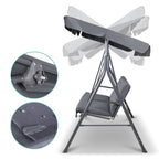 Gardeon Outdoor Swing Chair Garden Chair Bench Furniture Canopy 3