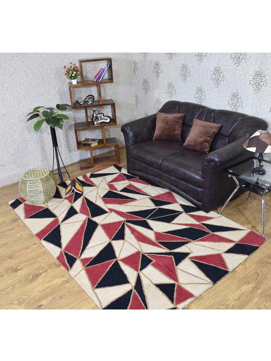5 x 8 ft. Hand Tufted Wool Contemporary Rectangle Area Rug, Multi