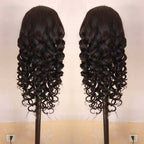 180% Density Full 4x4 Transparent Lace Front Loose Wave Human Hair Wig