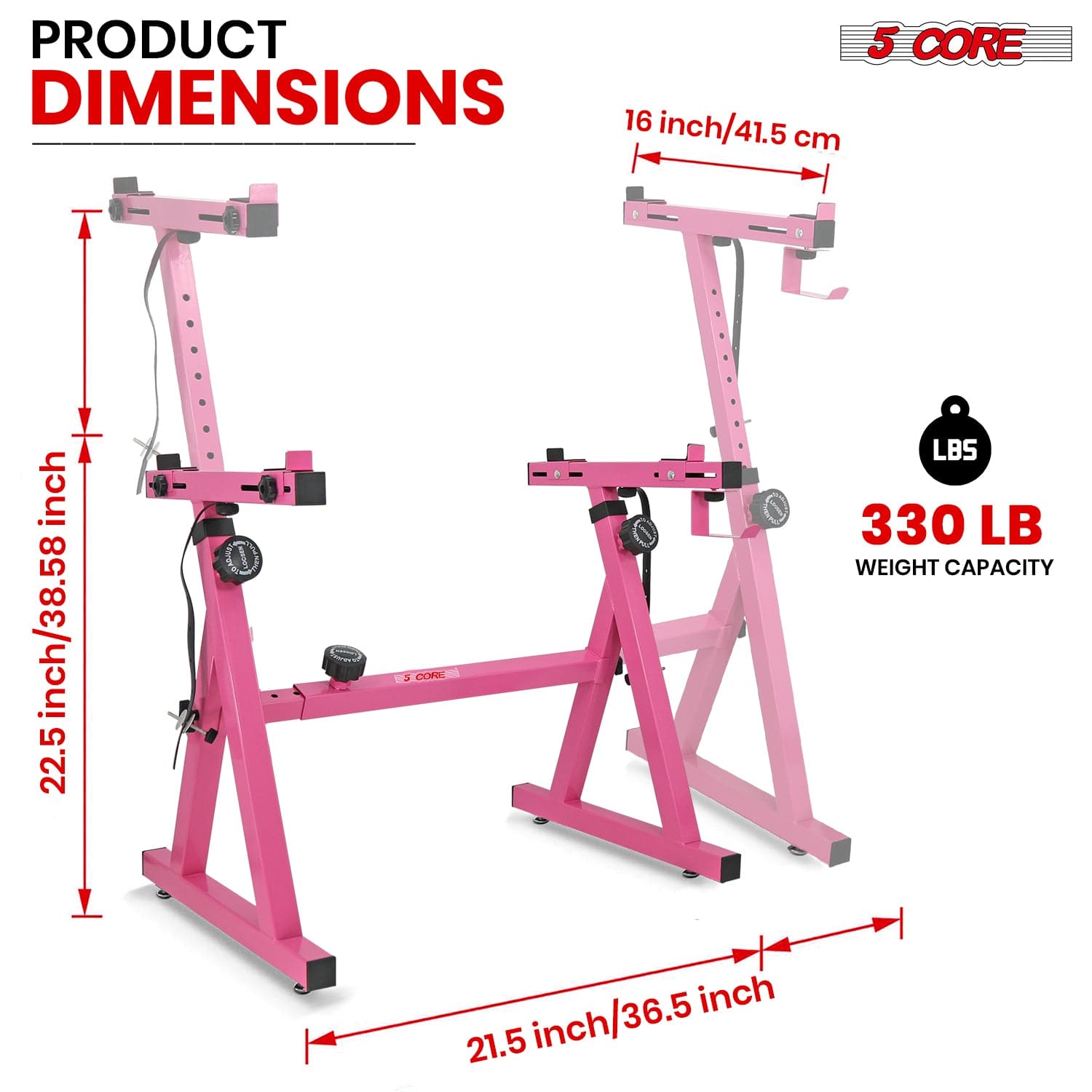 5Core Keyboard Stand Z Style Heavy Duty Sturdy Piano Riser Height