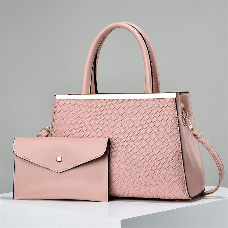 2 in 1 Bold Luxe Structured Handbag - Women's Fashion PU Handbag