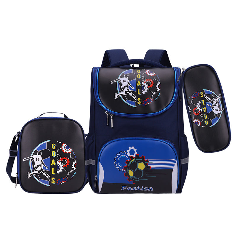 Fashionable Cartoon Three-piece Set Schoolbag - Large-capacity