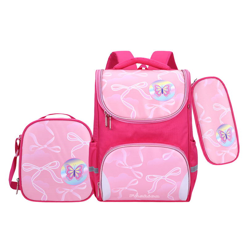 Fashionable Cartoon Three-piece Set Schoolbag - Large-capacity
