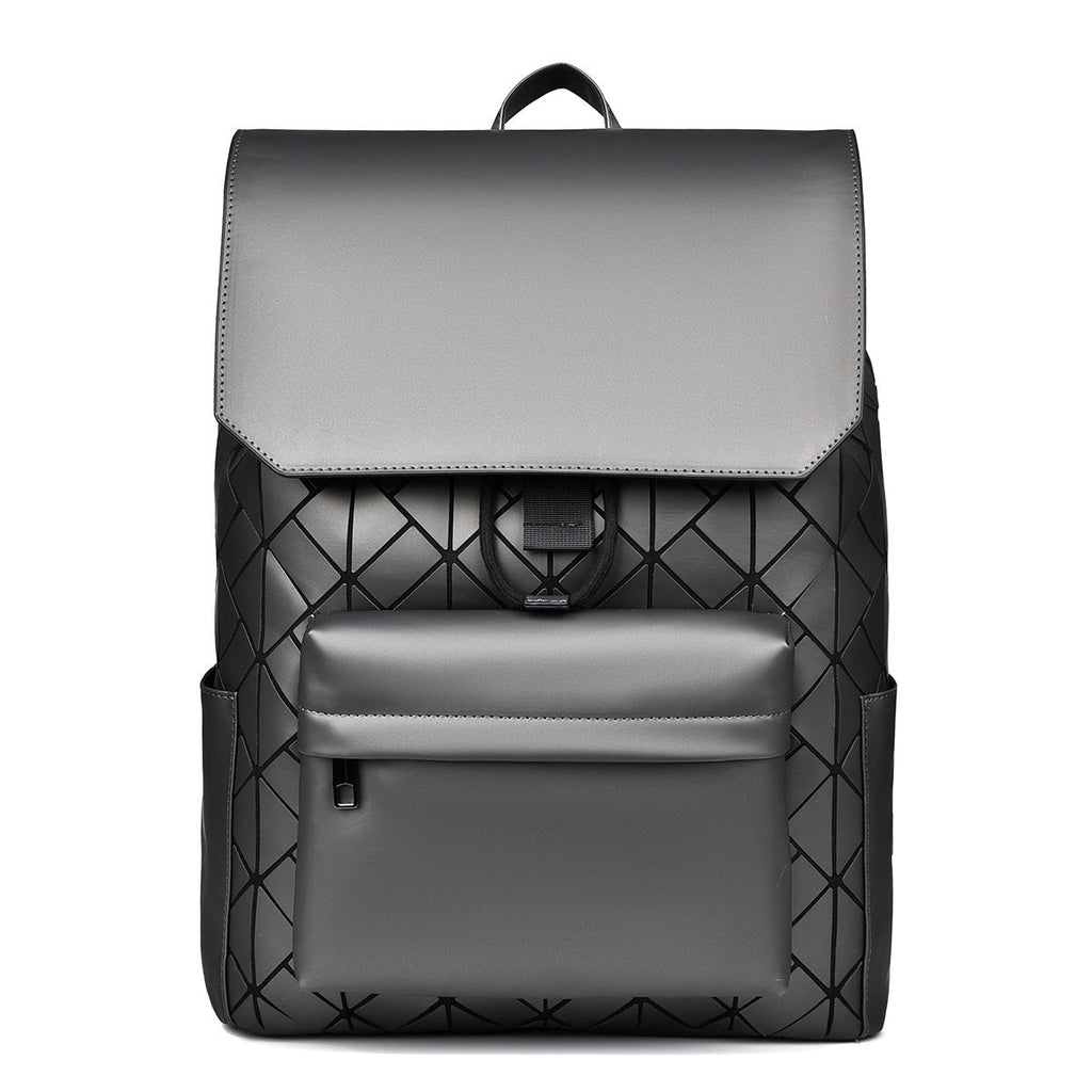Diamond Pattern Men's Large Capacity Backpack