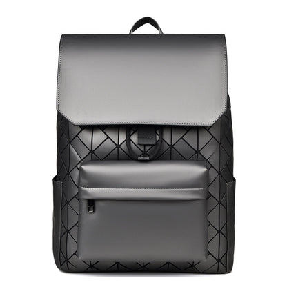Fredecong Men's Waterproof Laptop Backpack - Diamond Pattern Large Capacity Bag