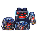 Fashionable Cartoon Three-piece Set Schoolbag - Large-capacity