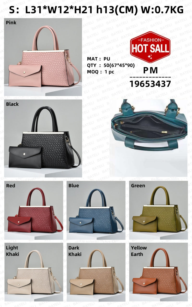 2 in 1 Bold Luxe Structured Handbag - Women's Fashion PU Handbag