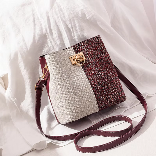 New Fashion Texture Bucket Bag - Foreign Gas Large Capacity Single