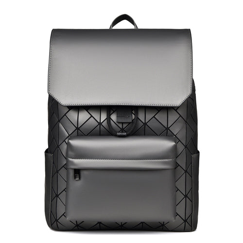 Diamond Pattern Men's Large Capacity Backpack