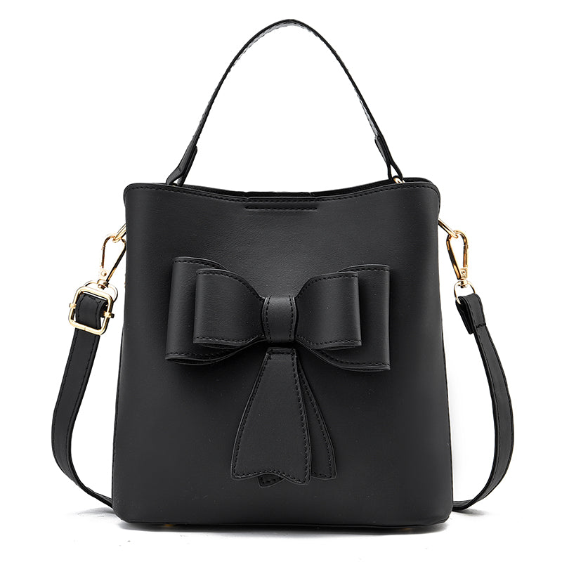Classic Bucket Bow Women's Crossbody Bag - Large Capacity Portable