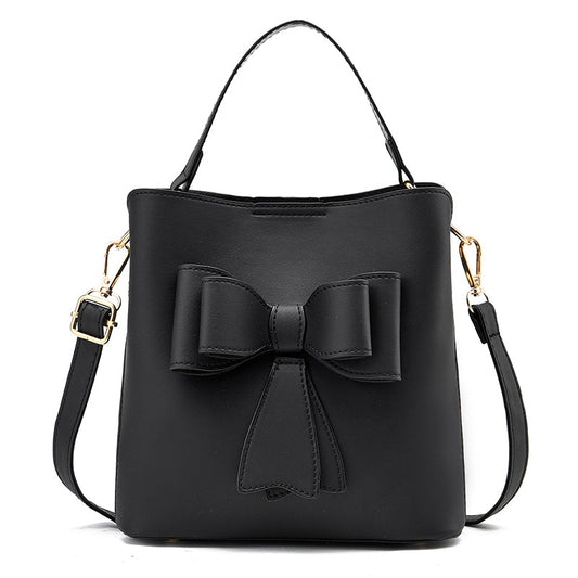 Classic Bucket Bow Women's Crossbody Bag - Large Capacity Portable