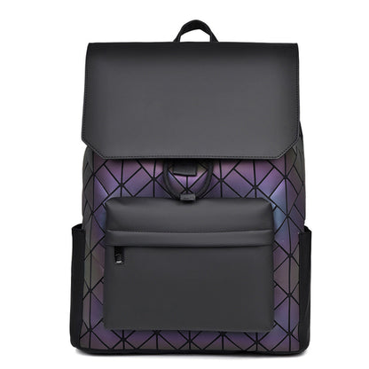 Fredecong Men's Waterproof Laptop Backpack - Diamond Pattern Large Capacity Bag
