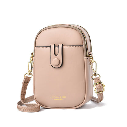Fredecong Women's PU Leather Cell Phone Crossbody Bag - Compact Shoulder Purse