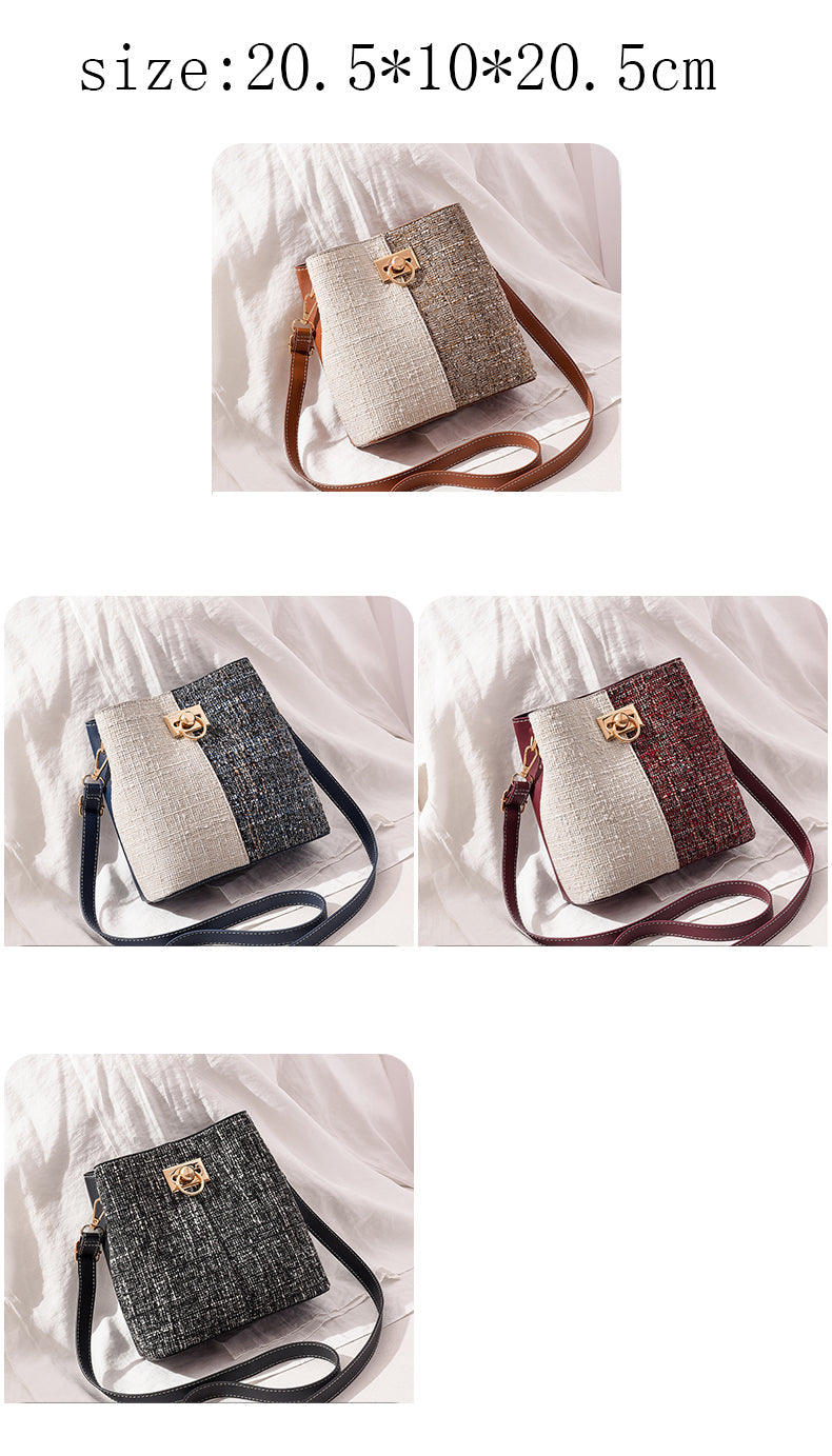 New Fashion Texture Bucket Bag - Foreign Gas Large Capacity Single