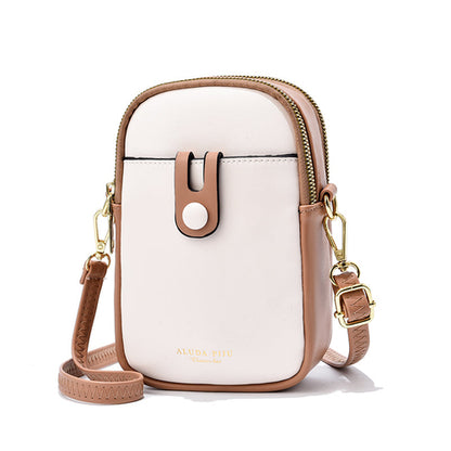 Fredecong Women's PU Leather Cell Phone Crossbody Bag - Compact Shoulder Purse