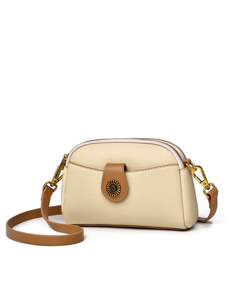 Comfy Soft Leather Women's Bag - Spring Summer New Flip Zipper Fashion