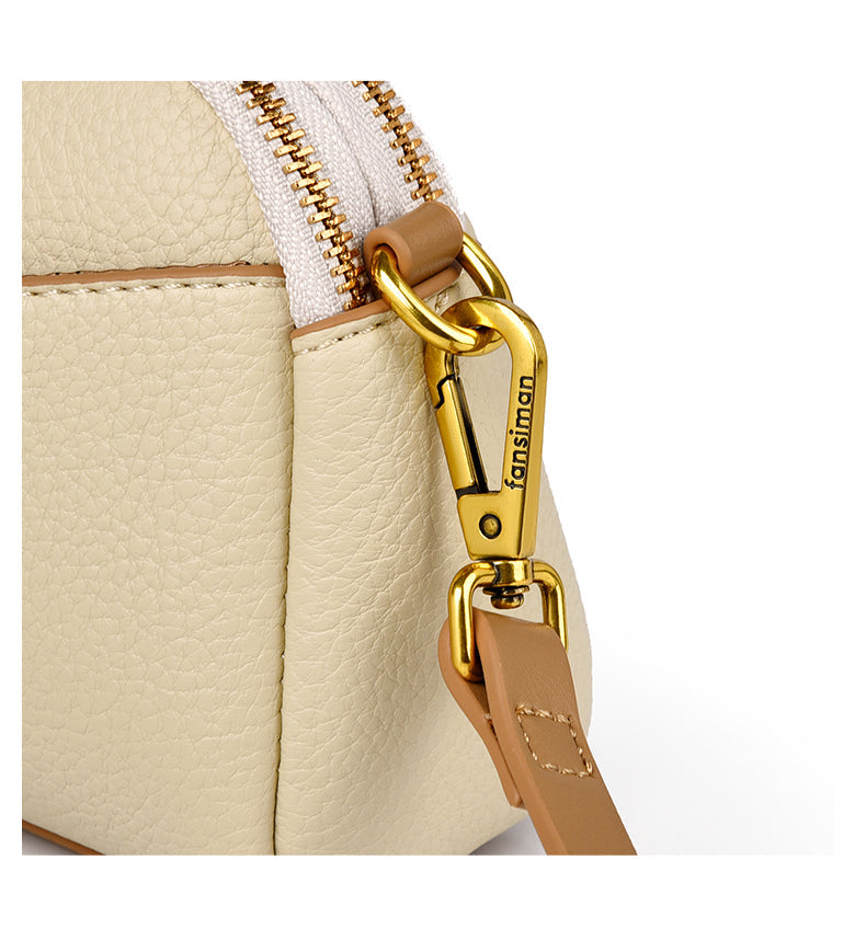 Comfy Soft Leather Women's Bag - Spring Summer New Flip Zipper Fashion